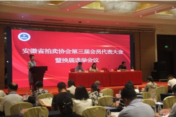 安徽省拍卖协会第三届会员代表大会暨换届选举会议在合肥隆重举行